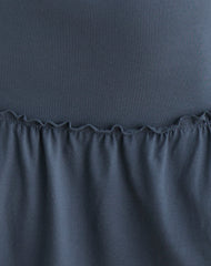 Nilima Cowl Neck Mini Dress in Rayon Jersey Ocean Storm
