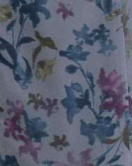 Olydia Midi Dress in Chiffon Shadow Lily Blue