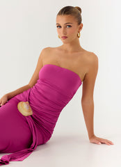 Party After Party Shell Maxi Dress - Fuchsia