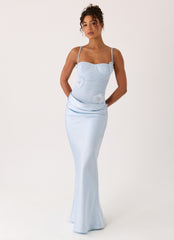 Peasella Maxi Dress - Blue