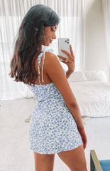 Penny Lane Blue Floral Mini Dress
