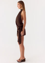 Power Up Mini Dress - Rose Taupe
