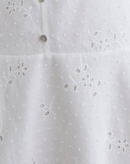 Raspati Mini Dress in Broderie White