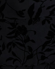 Rawson Mini Dress in Flock Leaf Flower Black