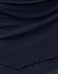 Renata Asymmetrical Mini Dress in Black Mesh