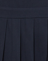 Rita Pleat Mini Dress in Tailoring Navy