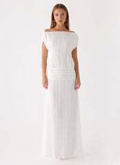 Rexi One Shoulder Maxi Dress - White