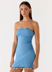 Rhiellie Strapless Mini Dress - Blue
