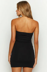 Roselani Black Strapless Mini Dress