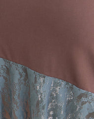 Sanaya Dress in Lace Panel Cupro Mink