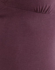 Sanyu Plunge Maxi Dress in Cupro Deep Purple