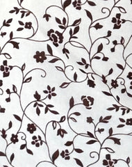 Sevila Long Sleeve Mini Dress in Stem Flower Flock Brown