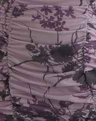 Sezuko Dress in Flock Shadow Flower Purple