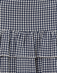 Sitav Dress in Seersucker Gingham Navy