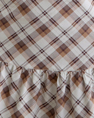 Soulie Mini Dress in Angled Check Brown