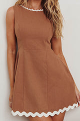 Make You Mine Sleeveless Mini Dress Mocha