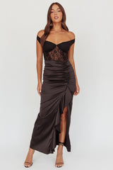 Tillie Lace Bodice Midi Dress Black