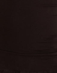 Suzetta Halter Mini Dress in Chocolate Brown