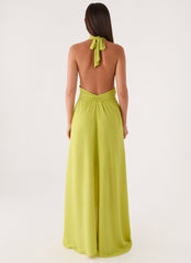 Sinead Halter Maxi Dress - Lime