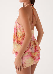 Solarae Mini Dress - Botanic Cheetah