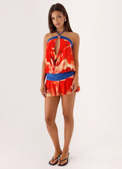 Telling You Mini Dress - Sunburnt Petal