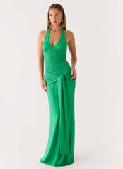 Tylan Halter Maxi Dress - Emerald Green