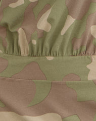 Vaklina Mini Dress in Blurry Camo Khaki
