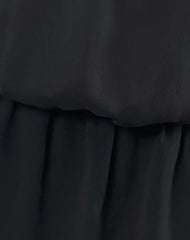 Veloria Halterneck Mini Dress in Black Chiffon with Lining