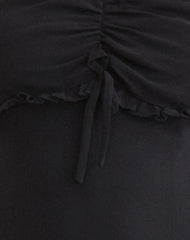 Watimu Midi Dress in Chiffon Black