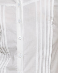 Wilsey Mini Shirt Dress in Poplin White