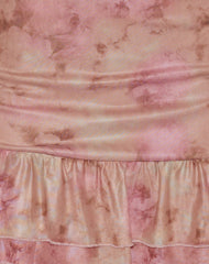 Yoriko Halterneck Mini Dress in Smoky Floral Peach