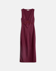 Zarita Satin Maxi Dress in Zinfandel