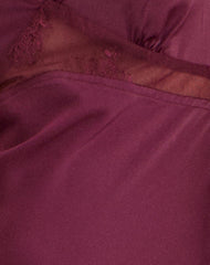 Zarita Satin Maxi Dress in Zinfandel