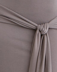 Zeya Maxi Dress in Cupro Taupe Grey