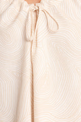Walker Smock Mini Dress - Tan Swirl
