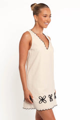 Thalia Mini Dress - Cream/Black