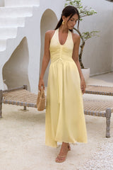 Heart Of Ours Halter Maxi Dress Yellow