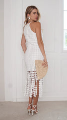 Sofia Disc Halter Midi Dress