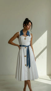Althea Denim Midi Dress