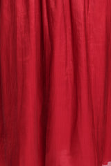 Mila Strapless Midi Dress - Red