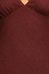 Shyla Midi Dress - Brown