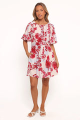 Simmons Mini Dress - Fuchsia Floral