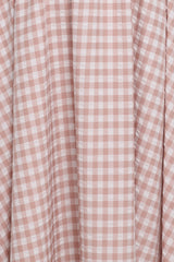 Siun Short Sleeve Midi Dress - Brown Gingham