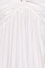 Nova Flutter Sleeve Midi Dress - White