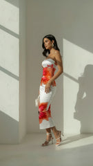 Solara Strapless Midi Dress