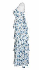 Luciana Tiered Floral Midi Dress