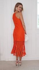 Sofia Disc Halter Midi Dress