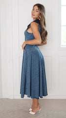 Althea Denim Midi Dress
