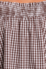 Kennedy Smock Mini Dress - Chocolate Gingham