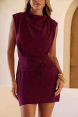 Touch Of Class Mini Dress Burgundy